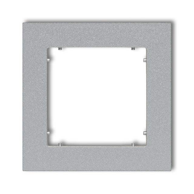 MINI Ramka uniwersalna pojedyncza z tworzywa srebrny metalik