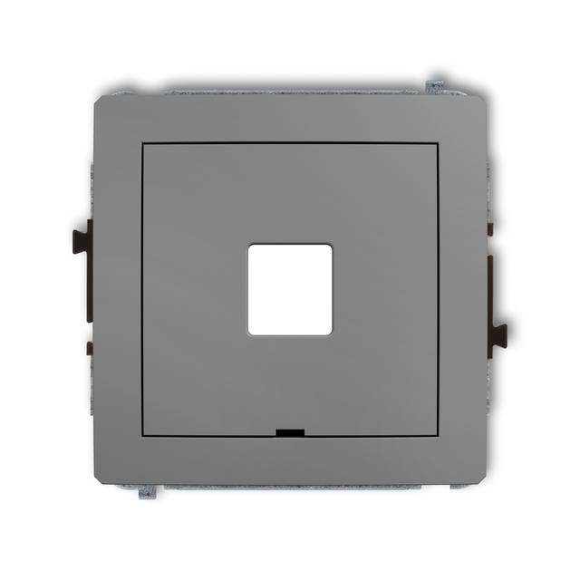 DECO Mechanizm gniazda multimedialnego pojedynczego bez modułu, bez pola opisowego (standard Keyston