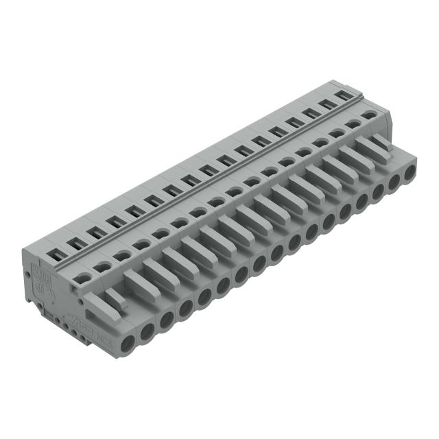 MCS-MIDI Classic gniazdo 17-bieg. szare raster 5 mm /25szt./ WAGO