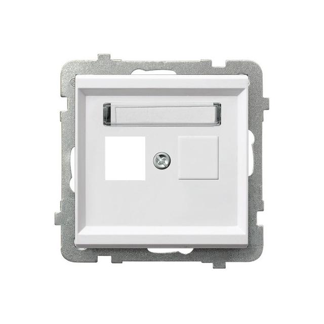 SONATA Obudowa gniazda pojedynczego typu Keystone prosta - kolor biały mat