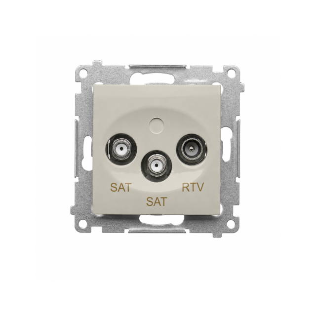 Simon 54 Gniazdo antenowe SAT-SAT-RTV satelitarne podwójne DASK2.01/42