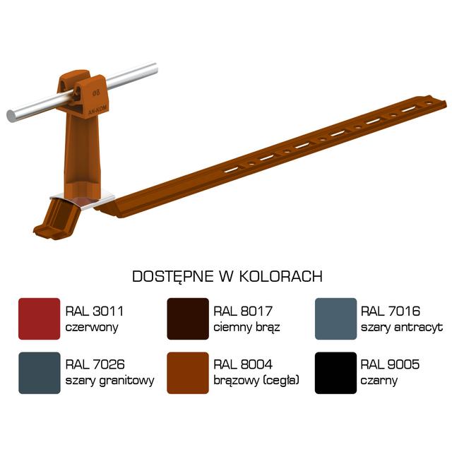 AN-20KP/LA/-N Uchw.dach.uniw.Z-zatrz. L=42cm,H=7cm /LA/ brąz
