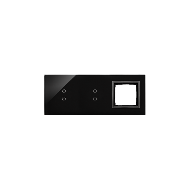 Simon 54 Touch Panel dotykowy S54 Touch 3 moduły 2 pola dotykowe pionowe + 2 pola dotykowe pionowe + 1 otwór na osprzęt S54 zastygła lawa DSTR3330/73 KONTAKT