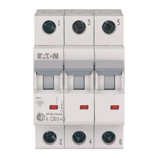 HN-C6/3 Wyłącznik nadprądowy 6kA C6A 3P 194888 EATON