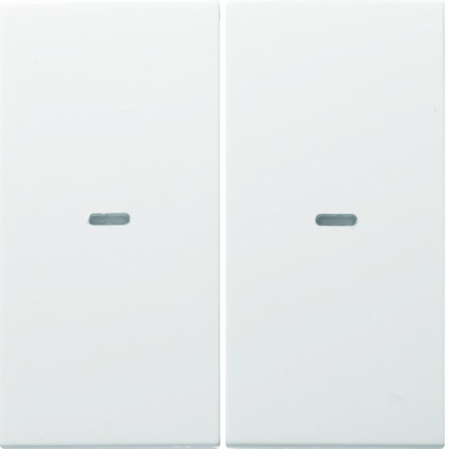 BERKER KNX e/s B.x Klawisze z soczewką do modułu przycisku podwójnego biały połysk 80960389 HAGER