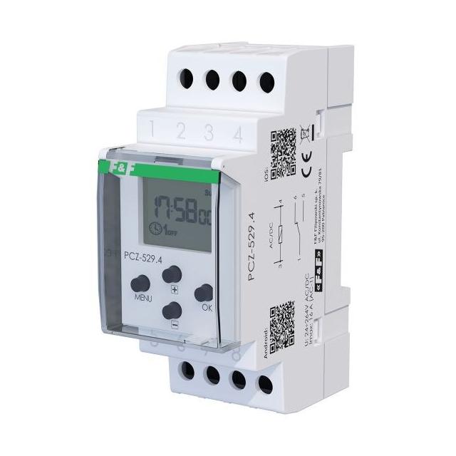 Zegar sterujący programowalny roczny programowalny przez NFC ANDROID i iOS PCZ-529.4 F&F