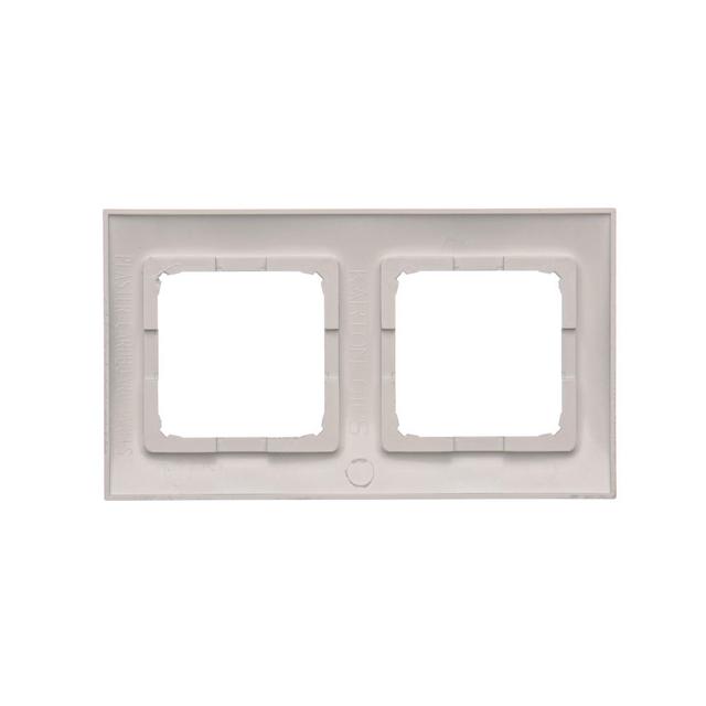 Simon 54 Premium Ramka 2-krotna PREMIUM do puszek karton-gips IP20 / IP44 srebrny mat DRK2/43 KONTAKT