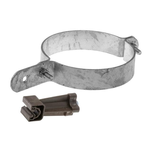 Uchwyt do rury spustowej B=100mm wej.na drut fi6 i 8 oc.ogniowy