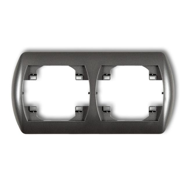 TREND Ramka pozioma podwójna grafitowa