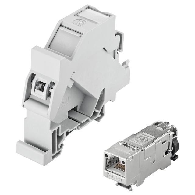 EPIC DATA HS RJ45 F 10G A (gniazdo Ethernet na szynę TH)