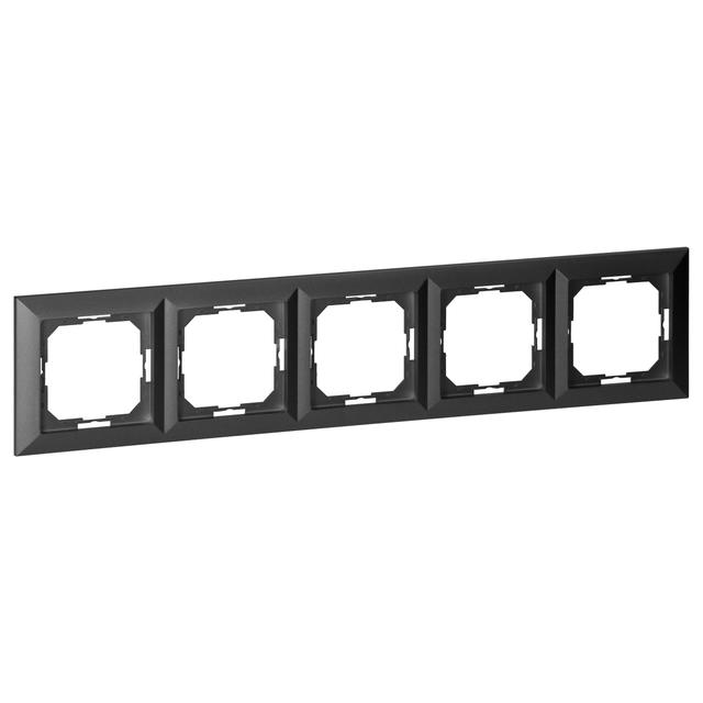 Ramka pieciokrotna Pearl, Ra-5P, czarny OR-OE-7720/5/B ORNO