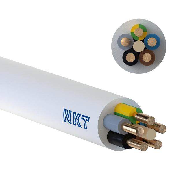 Przewód instalacyjny YDY żo 5x4mm2 biały 450/750V /100m/ NKT