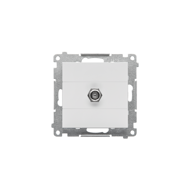 Simon 55 Gniazdo antenowe typu /F/ pojedyncze Do instalacji indywidualnych Jasnoszary mat