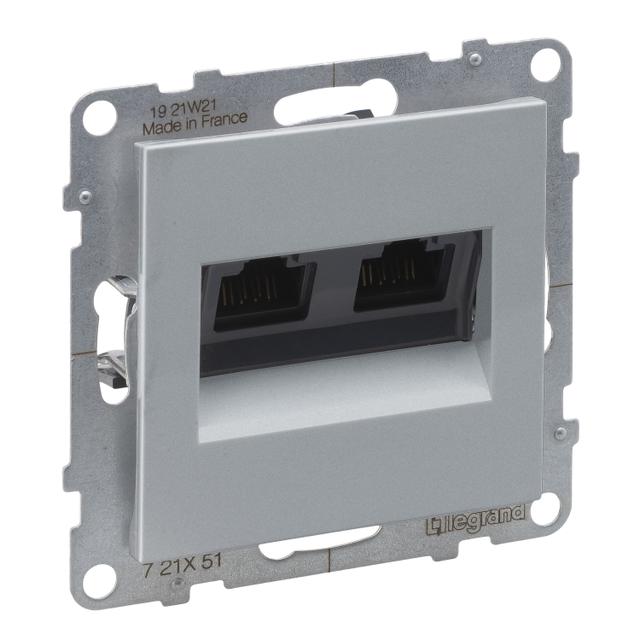 Suno Gniazdo Telefoniczne Rj 11 + Rj 45/Kat 6 Utp Biały 721160 721351 LEGRAND
