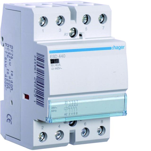 Stycznik modułowy 24V AC 4Z 40A AC-7A B ESD440 HAGER