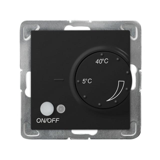IMPRESJA Regulator temperatury z czujnikiem napowietrznym - kolor czarny metalik