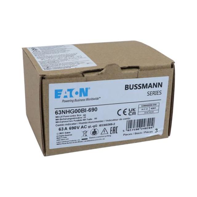 63NHG00BI-690 Wkładka NH 63A 690V gG rozmiar 00 63NHG00BI-690 EATON