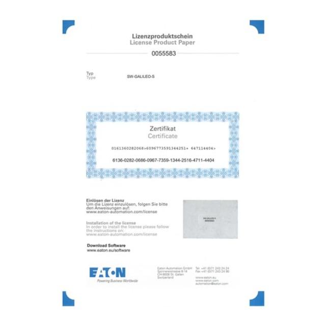 SW-GALILEO-S GALILEO - licencja jednostanowiskowa na oprogramowanie wizualizacyjne 171500 EATON