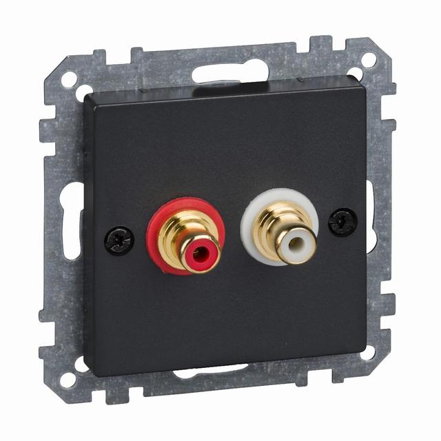 Merten, System M, gniazdo wtykowe złącza audio, antracyt