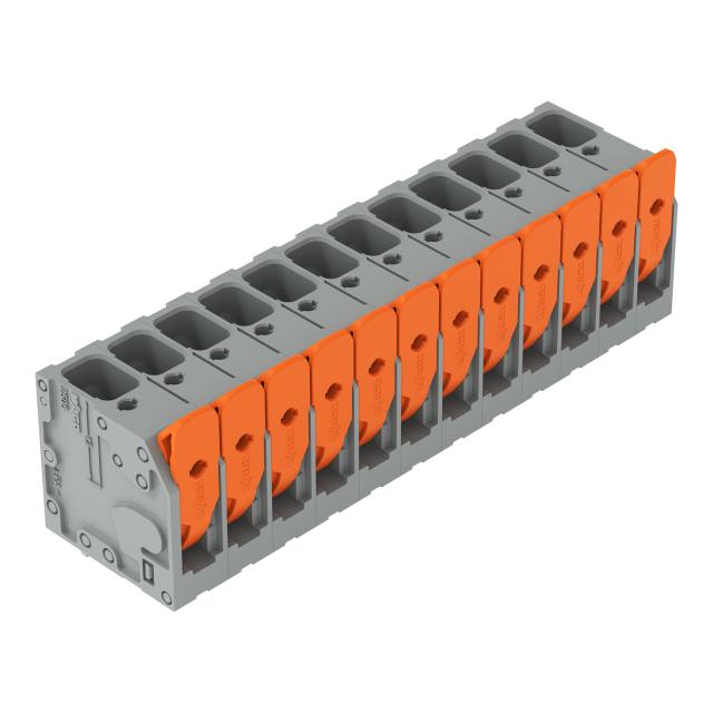 Złączka do płytek drukowanych dźwignia 6mm2 RM 7,5mm 12-bieg szara /25szt./ 2606-3112/020-000 WAGO