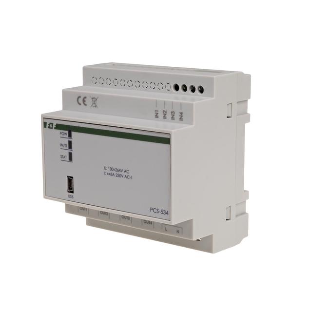 Sterownik sekweRyjny impulsowo-czasowy 4-kanałowy 24-230V AC/DC nastawa od 1s do 100h MAX-PCS-534 F&F