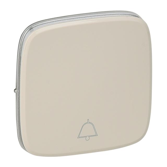 VALENA ALLURE - KLAWISZ KREMOWY PRZYCISKU PRZEŁĄCZNIKANEGO NO/NC Z SYMBOLEM DZWONKA, Legrand