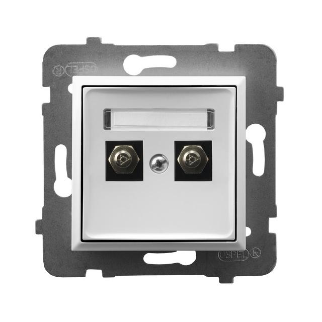 ARIA Gniazdo ekwipotencjalne podwójne - kolor biały