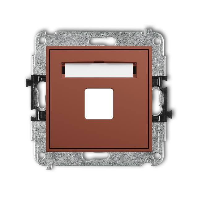 MINI Gniazdo antenowe multimedialne pojednczego bez modułu (standard Keystone) terakota 63MGM-1P KARLIK