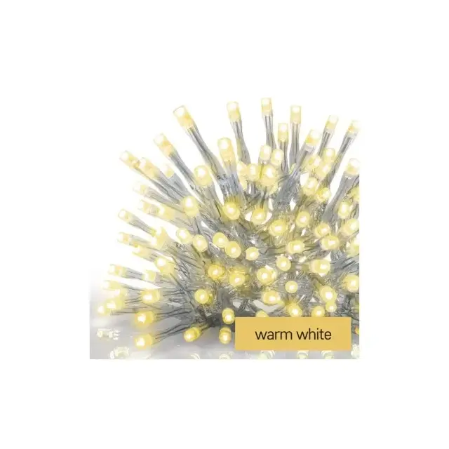 Oświetlenie świątecz. sople 300LED 5m ciepła biel, przeź. przew., 8 programów, timer, pilot