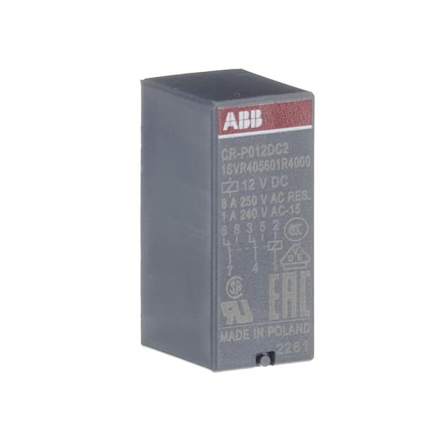 Przekaźnik CR-P012DC2, A1-A2=12V DC, 2 styki c/o 250V/8A 1SVR405601R4000 ABB