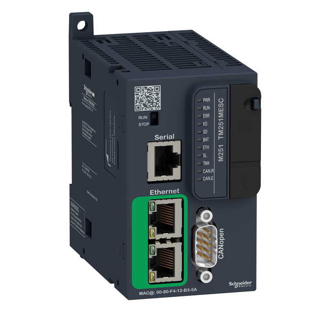 Modicon M251, sterownik, RJ45, Ethernet, CANopen, 24 VDC