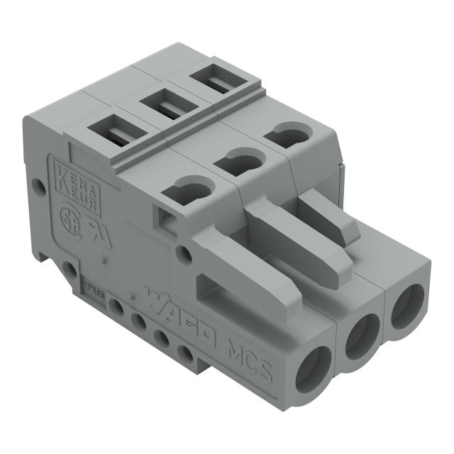 Gniazdo MCS‑MIDI Classic 3‑biegunowe szare raster 5mm 231‑103/102‑000 /100szt./ WAGO