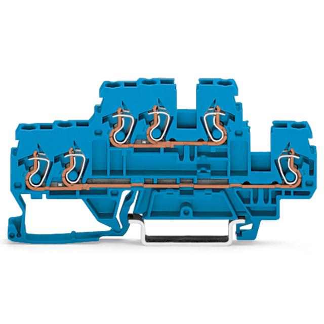 złączka dwupiętrowa N/N 3-przewodowa 2,5 mm2 niebieska