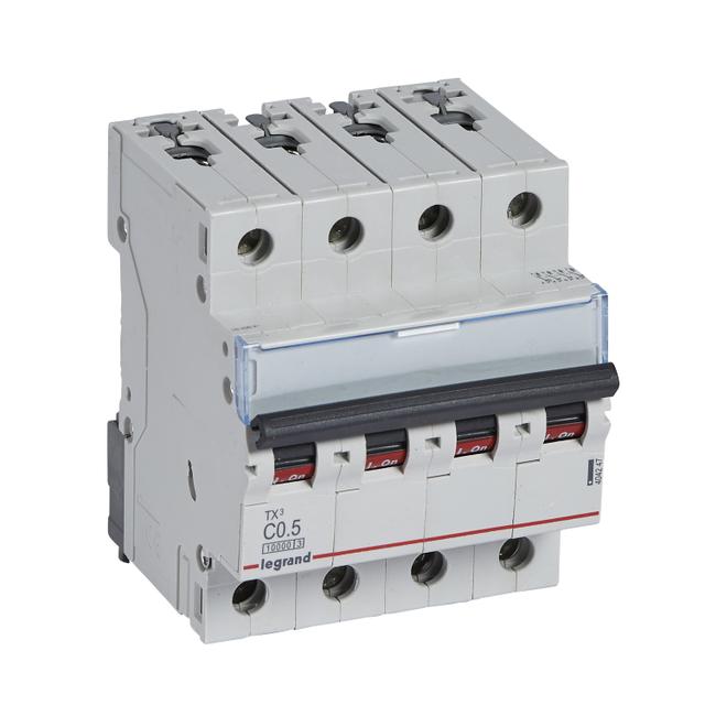 Wyłącznik Nadprądowy S 314 4P C0,5A 10000A TX3 404247 LEGRAND
