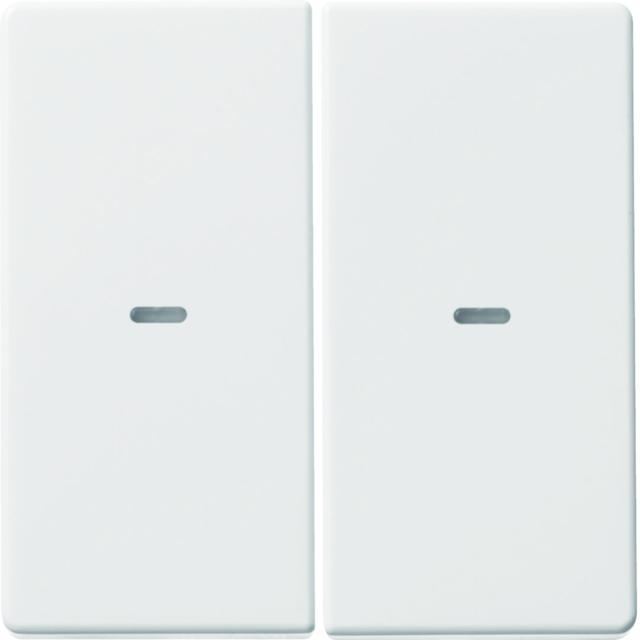 BERKER KNX e/s Q.x Klawisze z soczewką do modułu przycisku podwójnego biały aksamit 80960329 HAGER