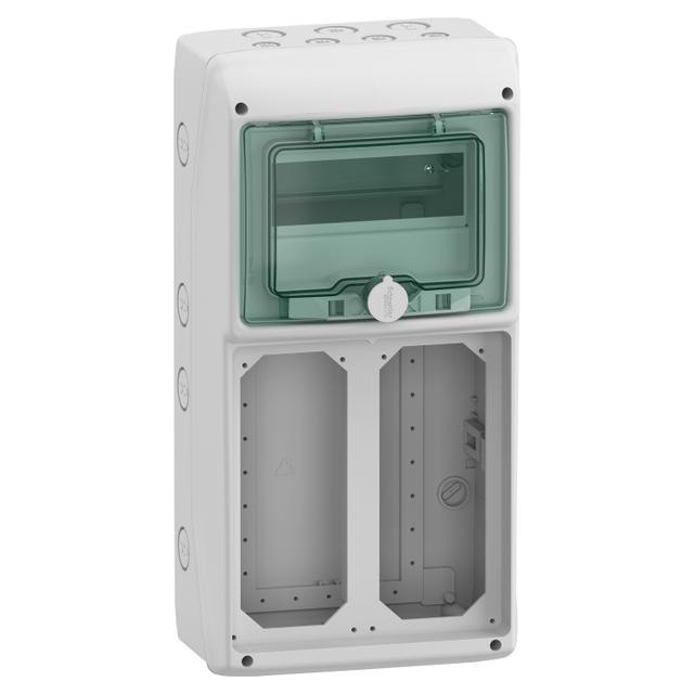 Rozdzielnica natynkowa 1x8 Mureva (dawna Kaedra) IP65 gMRV-1-8-NT-T/10 2 otwory 103x225mm 13186 Schneider
