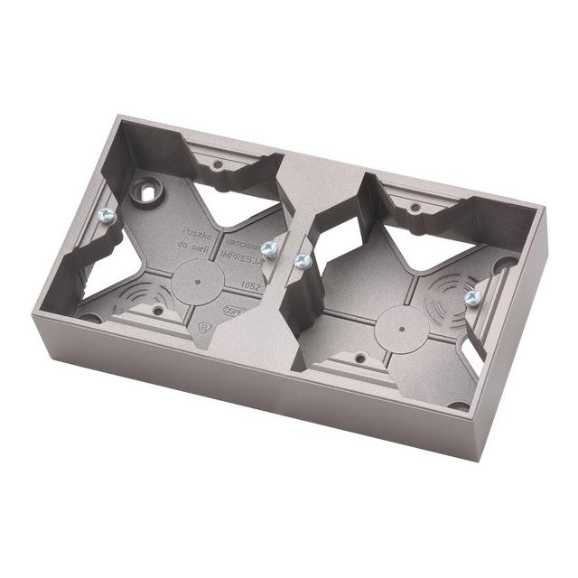 IMPRESJA Puszka instalacyjna podwójna - kolor tytan