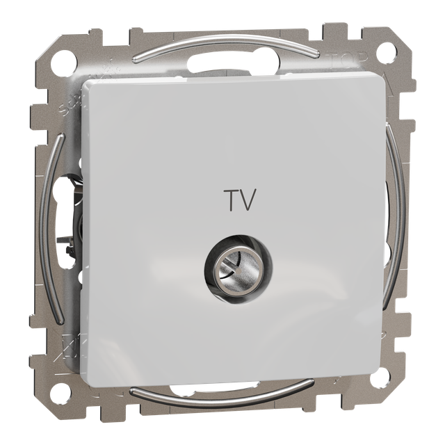 Sedna Design & Elements Gniazdo antenowe TV przelotowe 10dB srebrne aluminium SDD113478 Schneider