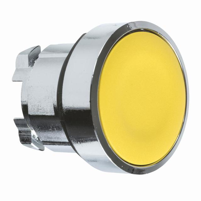 Harmony XB4 Przycisk płaski żółty push push bez podświetlenia metalowy bez oznaczenia ZB4BH05 Schneider
