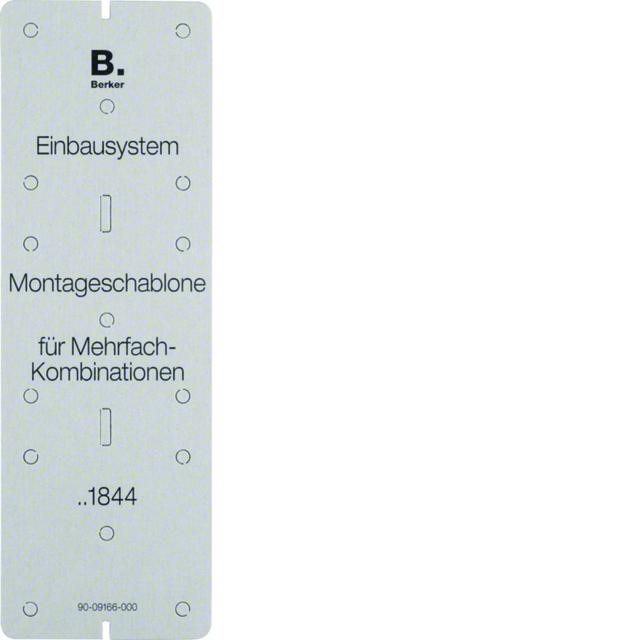 Integro Flow Szablon montażowy, karton, szary 91844 HAGER