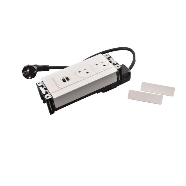 INCARA: MULTILINK - 2X2P+Z / USB A+C - 2,0 M-BIAŁY, Legrand