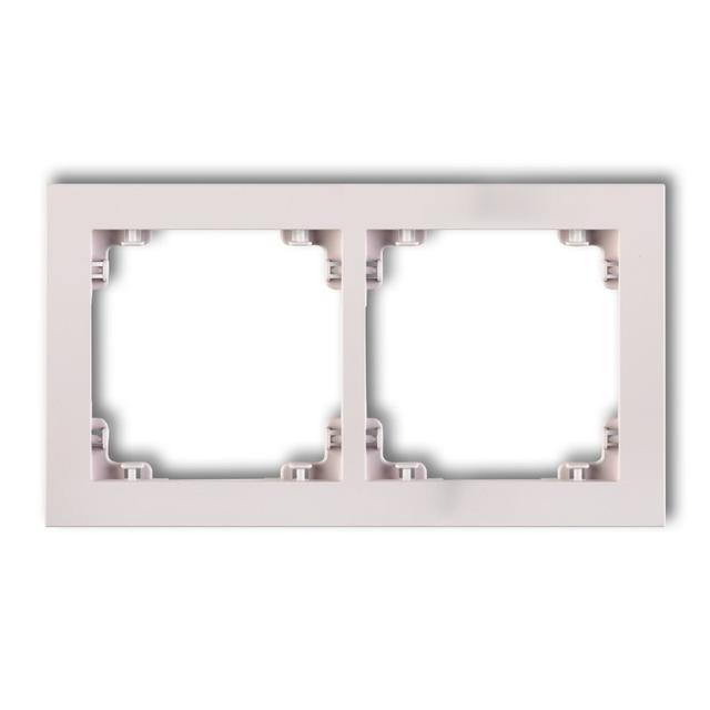 DECO Ramka uniwerstalna podwójna z tworzywa DECO Pastel Matt pudrowy róż 40DR-2 KARLIK
