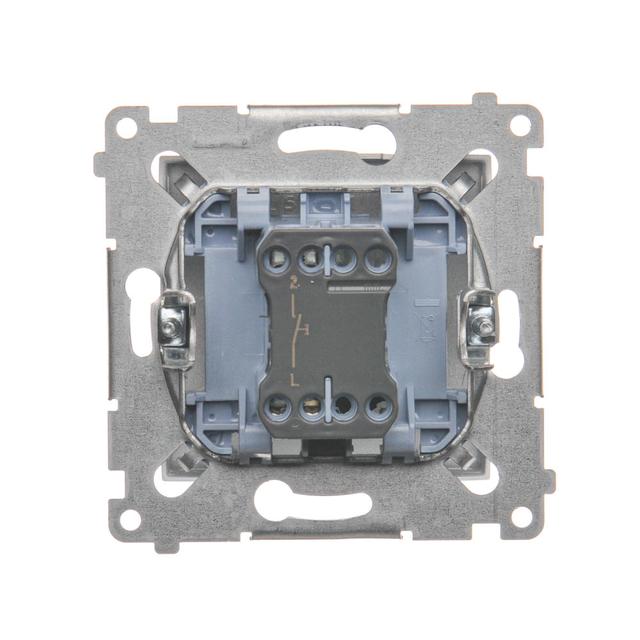 Simon 54 Przycisk „dzwonek” 16A z. śrub. srebrny mat