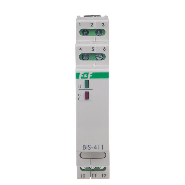 Przekaźnik bistabilny na szynę DIN z przekaźnikiem inrush 160A/20ms BIS-411-LED F&F