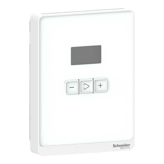 SXW, zadajnik z czujnikiem temp, wyświetlacz LCD i przyciski, Sensorbus, biały