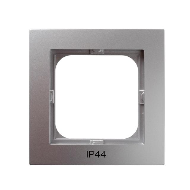 AS Ramka pojedyncza do łączników IP-44 - kolor srebro