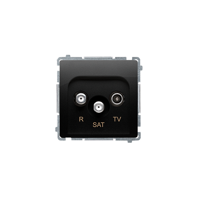 "Simon BASIC WMUA-03018z-Y011 Gniazdo antenowe R-TV-SAT końcowe (moduł). 1x wejście: 5 MHz–2,4 GHz