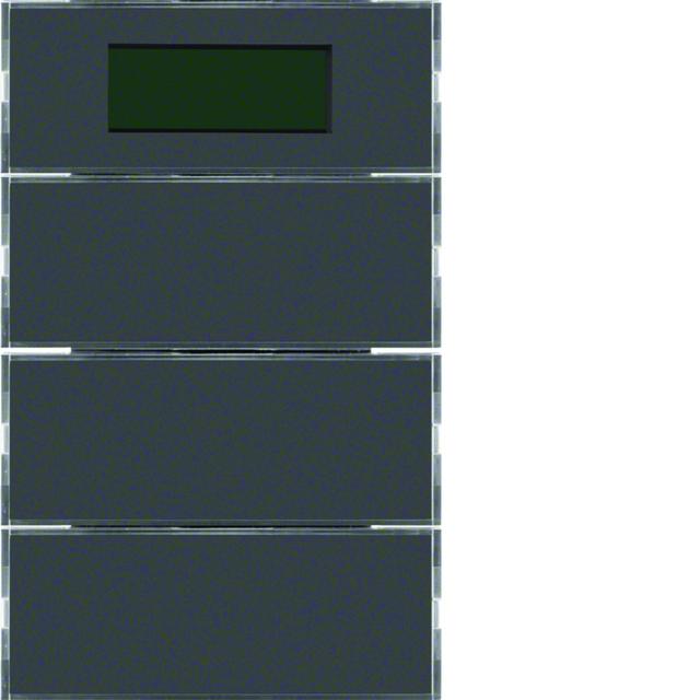 BERKER K.1 Przycisk potrójny z regulatorem temperatury i wyświetlaczem antracyt 75663775 HAGER