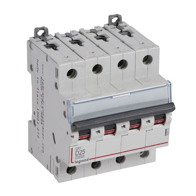 WYŁĄCZNIK NADPRĄDOWY S 314 4P D 25A 10000A SERII DX3, Legrand