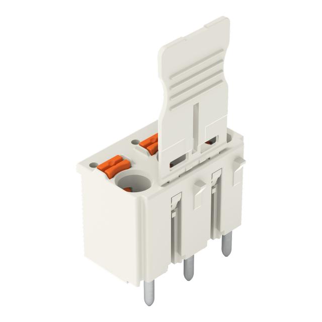 Gniazdo picoMAXeCOM raster 7,5mm 4‑biegunowe z prostymi pinami lutowniczymi z płytką 2092‑3154 /100szt./ WAGO